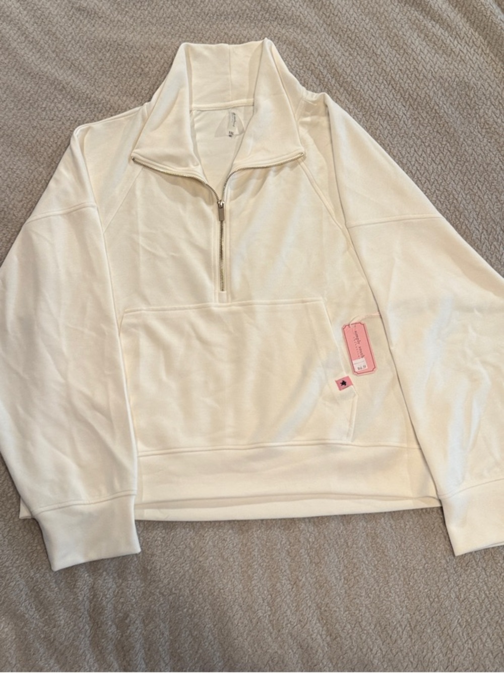 Simply Southern Cream Half-Zip Pullover - Sz 18